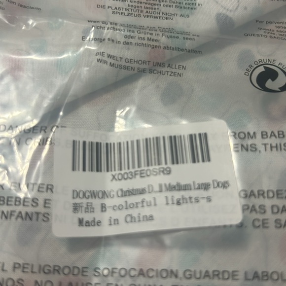 NWT Dogwong Christmas lights medium dog bandana - Picture 5 of 5